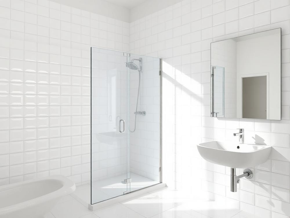 Immaculate white bathroom after a deep cleaning service